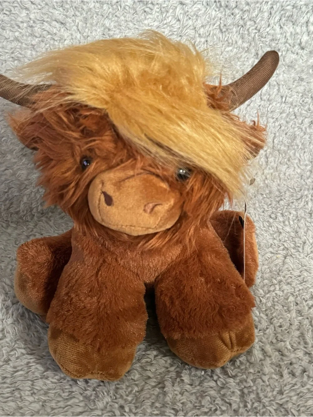 Toy Factory Angus Highland Cow Plush 9” Brown Stuffed Animal Soft Toy